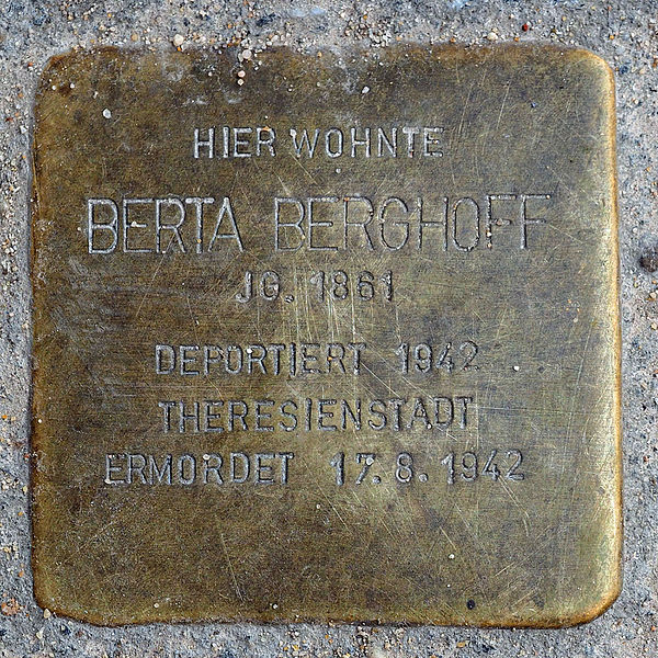 Stolpersteine Engerstrae 38 #1