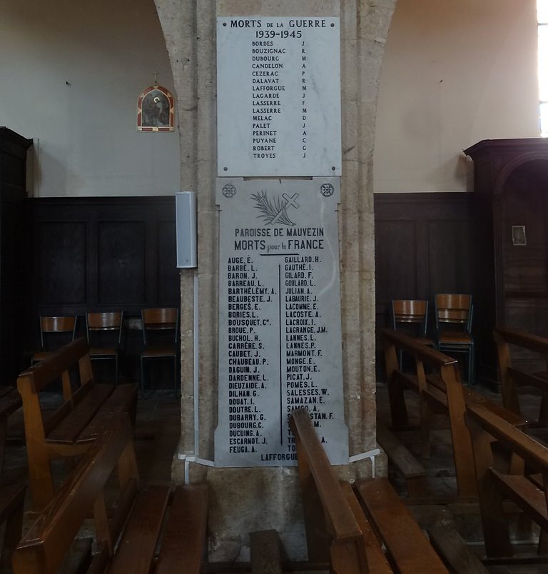 Oorlogsmonument Parochie van Mauvezin