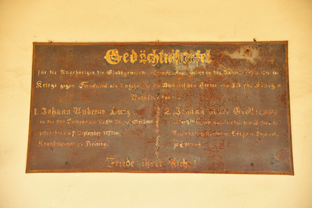 Oorlogsmonument Mainbernheim 1870/1871 #1