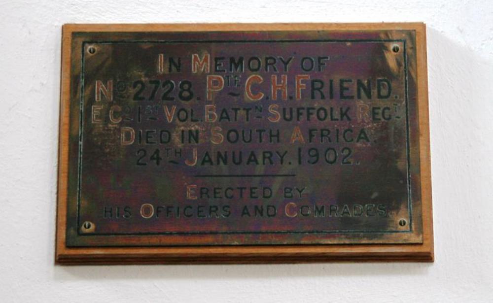 Gedenkteken Pte. C.H. Friend