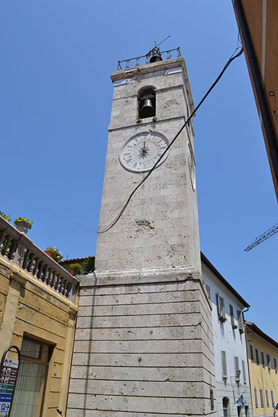 Bullet and Grenade Impacts Clock Tower Chiusi
