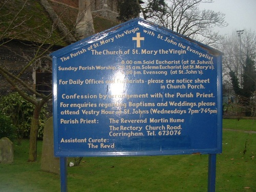 Commonwealth War Grave Corringham Cemetery #1