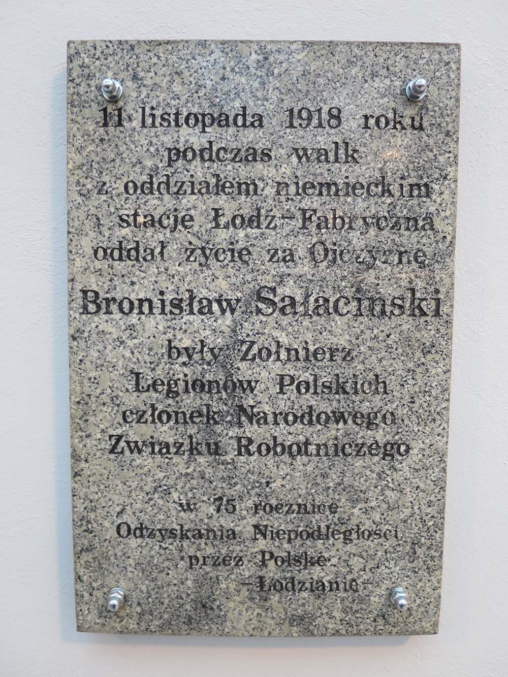 Gedenkteken Bronislaw Salacinski #1
