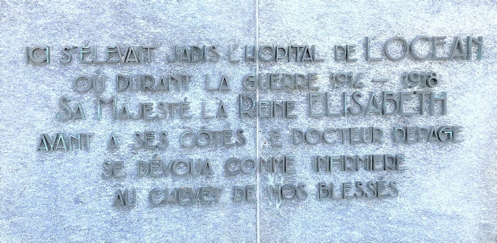 Memorial Stone Queen Elisabeth - Hospital 