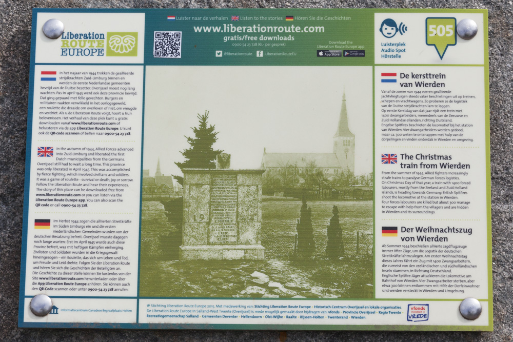 Liberation Route Marker 505: The Christmas train from Wierden #2