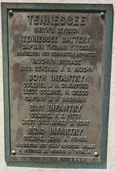 Monument Tennessee Smith’s Division (Confederates) #1