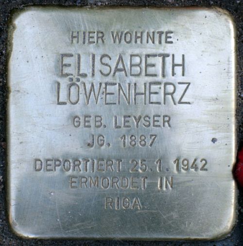 Stolpersteine Stierstraße 4 #2