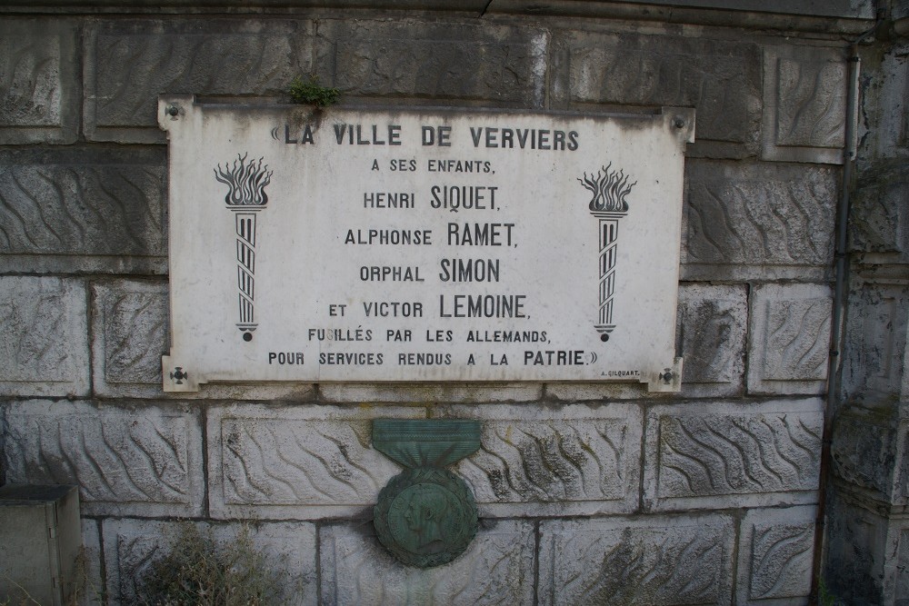 Gedenkteken Herinnering Vier Gefusilleerden Verviers #2