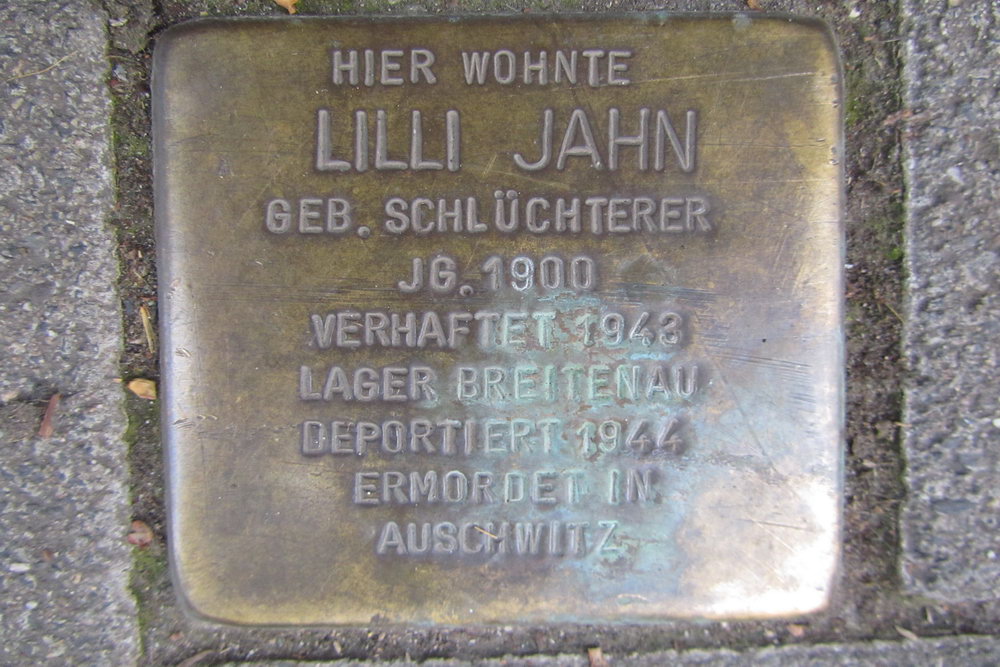 Stumbling Stone Bismarckstraße 29 #1