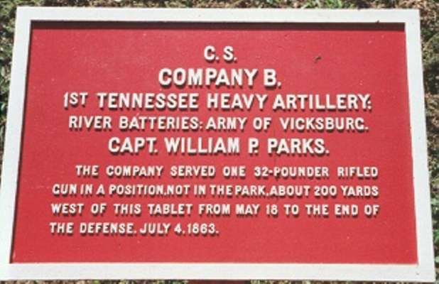Positie-aanduiding 1st Tennessee Heavy Artillery, Company A, B en D (Confederates) #2