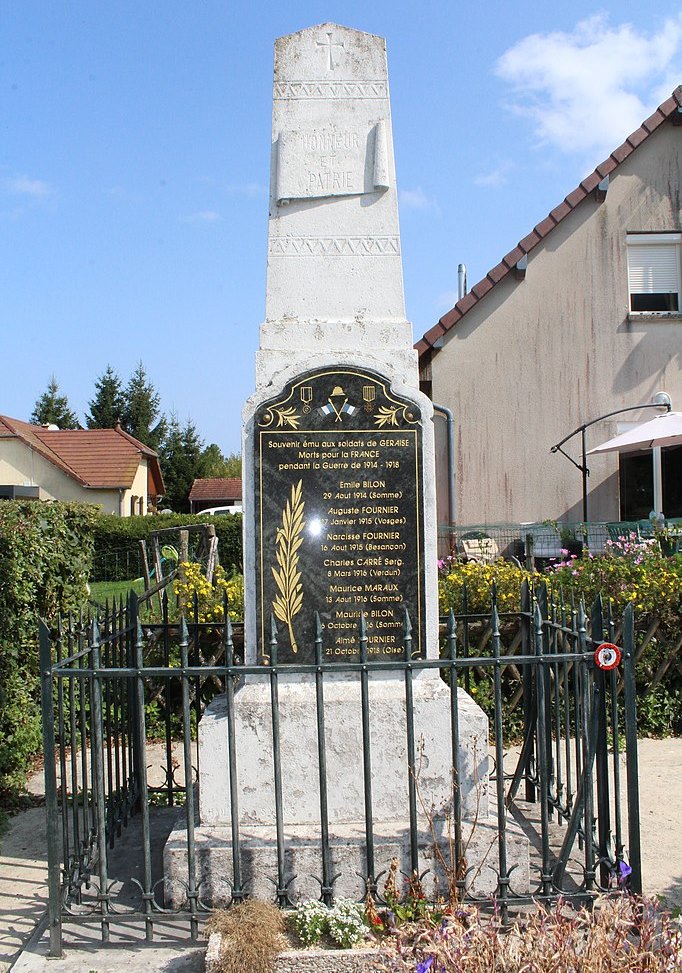 Monument Eerste Wereldoorlog Geraise #1