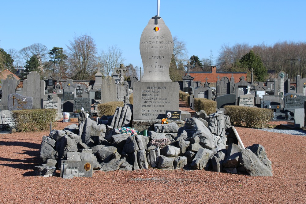 Oorlogsmonument Begraafplaats Landen