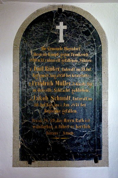 Franco-Prussian War Memorial Oberndorf Church