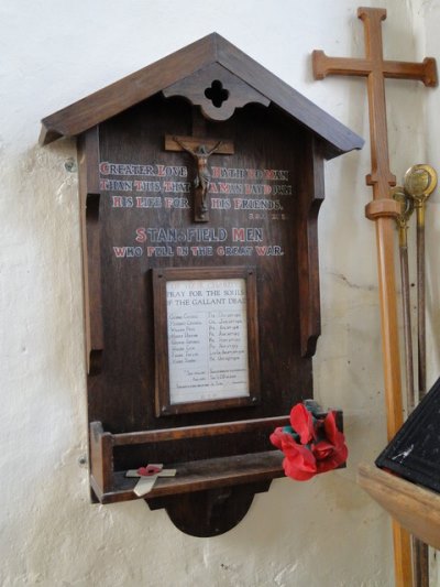 Oorlogsmonument Stansfield Church