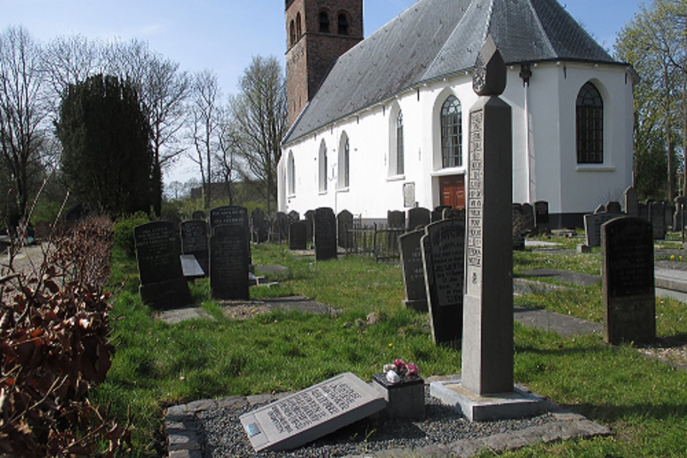 Grave Memorial Protestants Churchyard Huizum Village Leeuwarden #1