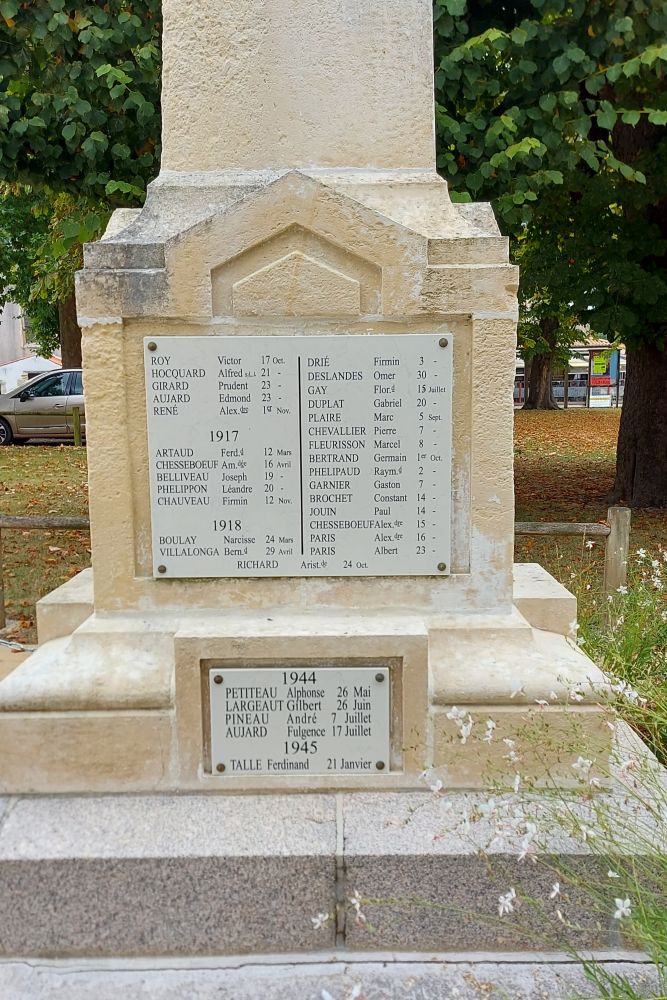 Oorlogsmonument Champagné-les-Marais #4
