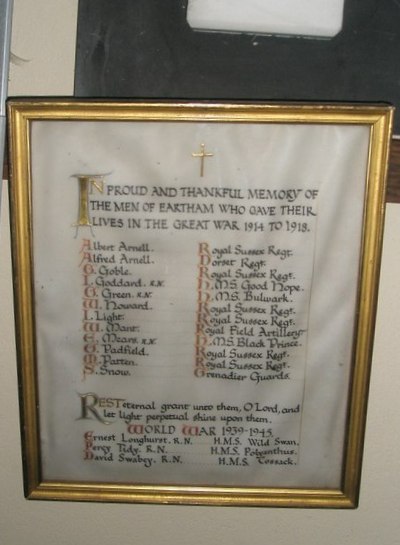 War Memorial St Margaret Church Eartham #1