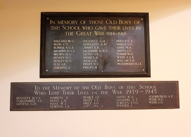 War Memorial Hanley Castle School