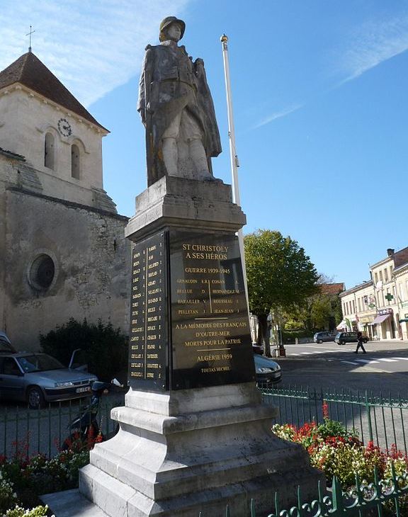 Oorlogsmonument Saint-Christoly-de-Blaye