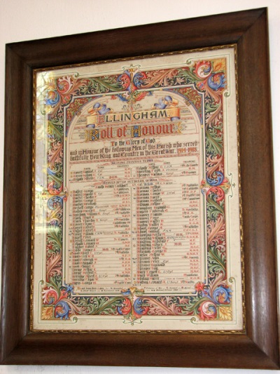 Rolls of Honour St. Mary Church Ellingham #1