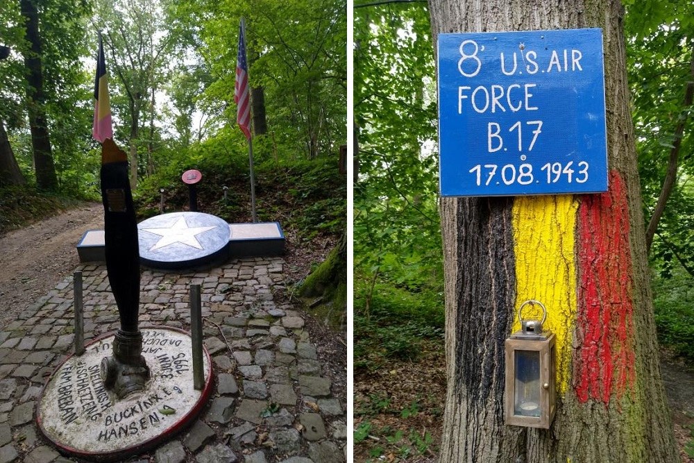 Monument Schuilplaats Bemanningsleden Gecrashte B-17 #42-343 Werm #4