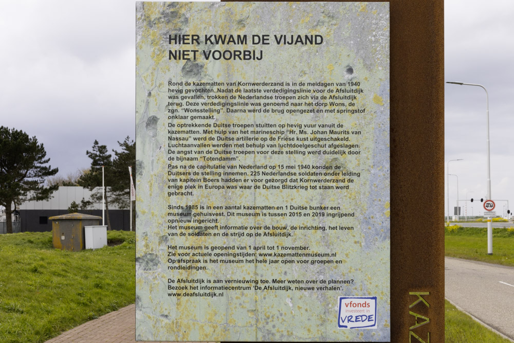 Informatiebord 'Hier kwam de vijand niet voorbij'