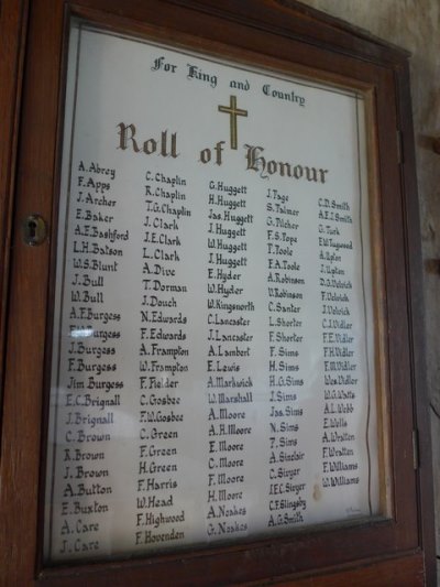 Roll of Honour St. Thomas a Becket Church #1