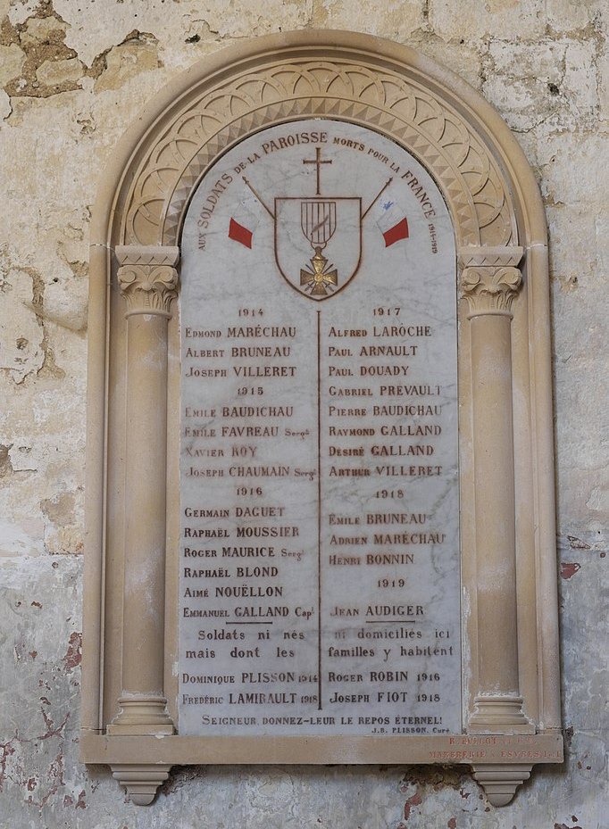 World War I Memorial glise Notre-Dame