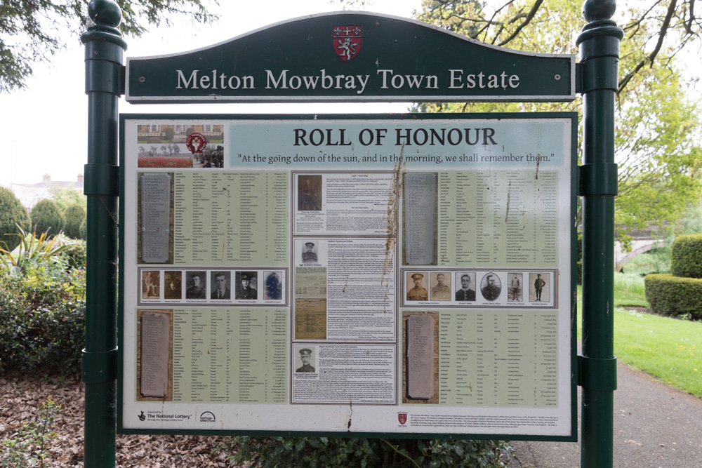 Namenlijsten Omgekomen Militairen Melton Mowbray #3