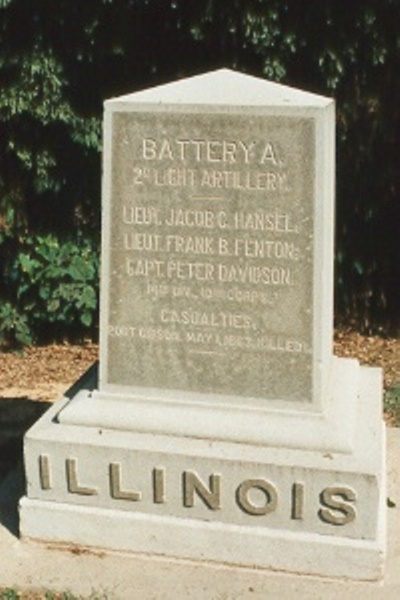 Monument 2nd Illinois Light Artillery, Battery A (Union)