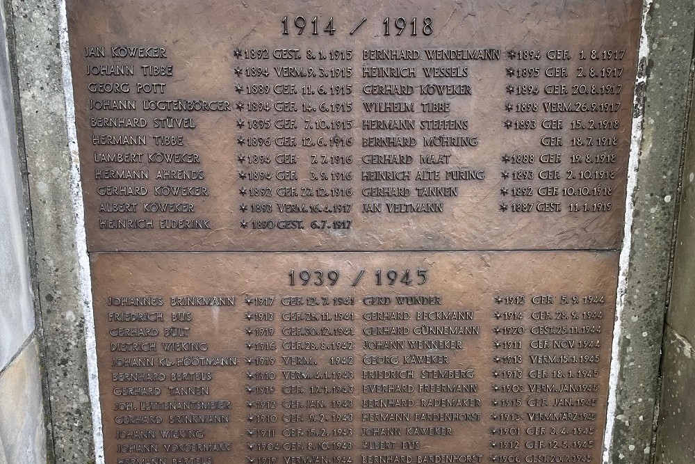 Ehrenmal Bad Bentheim Schuttersvereniging Waldseite #3