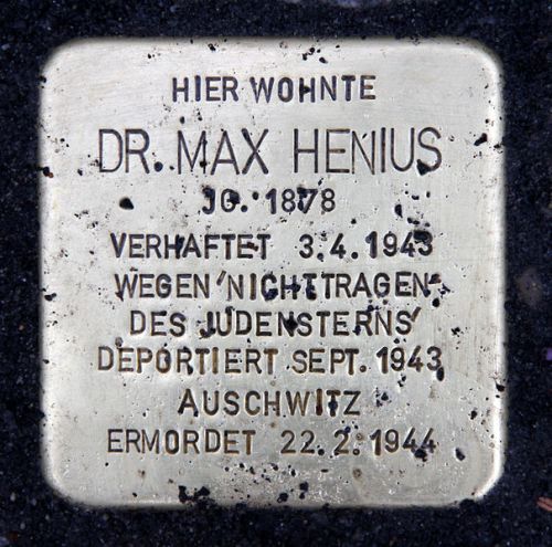 Stolperstein Dickhardtstrae 6 #1