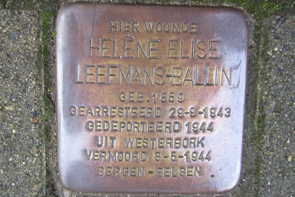 Stolpersteine Frans van Mierisstraat 77 #2