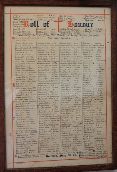 Roll of Honour St. Bartholomew Church #1