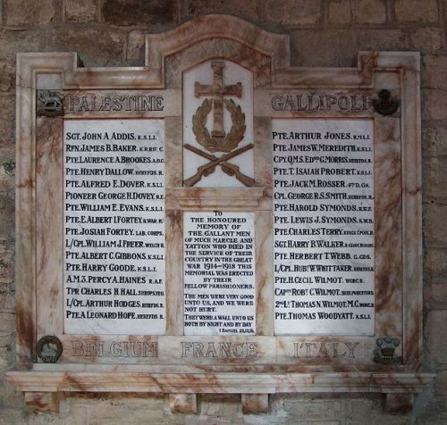 War Memorial St. Bartholomew Church Much Marcle