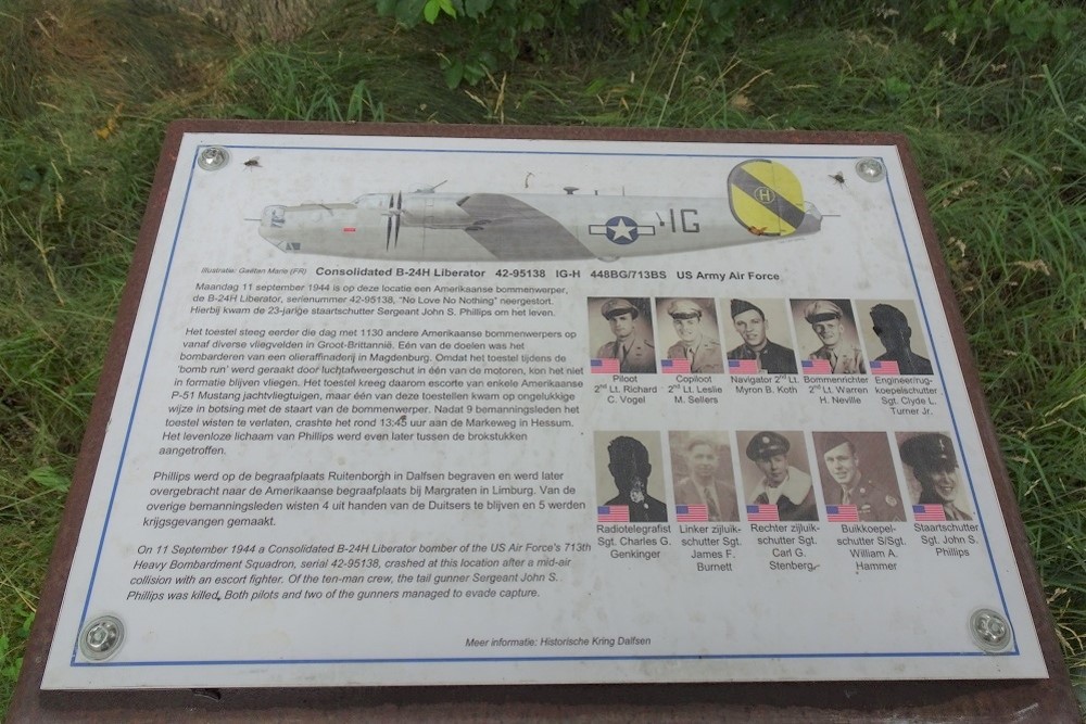 Informatiebord Crash B24 Liberator