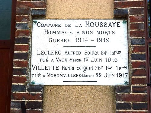 Oorlogsmonument La Houssaye