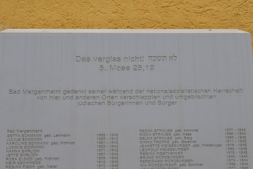 Joods Monument Bad Mergentheim #5