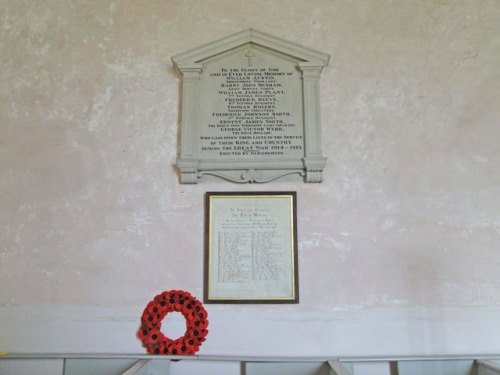 Oorlogsmonument St. Gregory Church Rendlesham