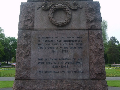 Oorlogsmonument Nuneaton #2