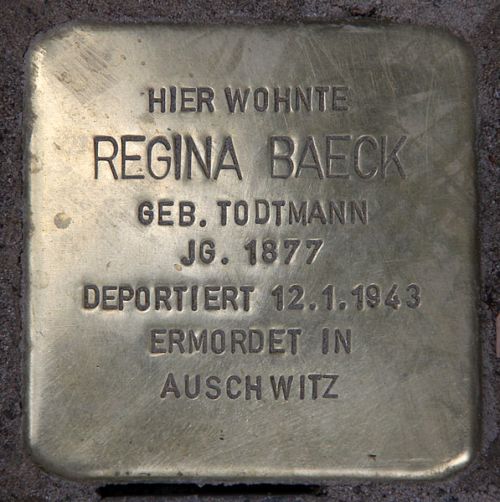 Stumbling Stones Westfälische Straße 28