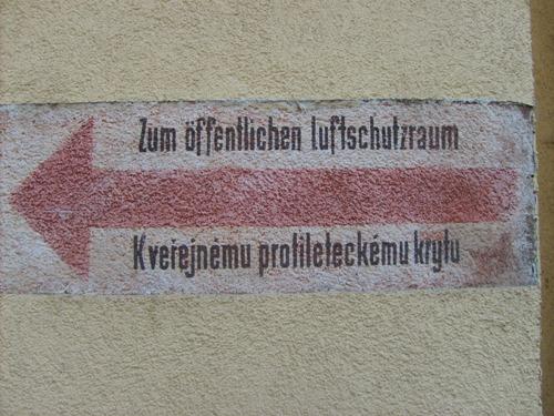 German Sign Air-Raid Shelter Plzeň #1
