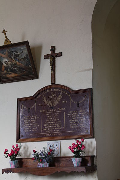 Oorlogsmonument Kerk Monestier #1