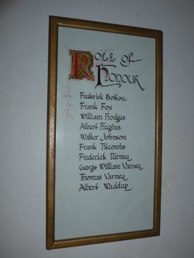 Roll of Honour All Saints Church #1