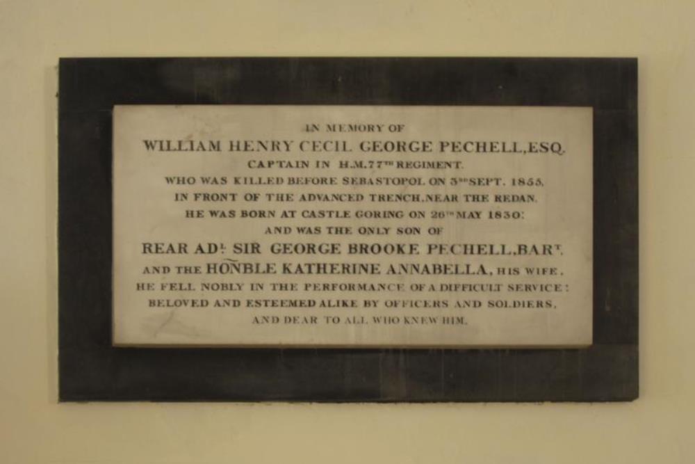 Gedenkteken Captain William Henry Cecil George Pechell #1