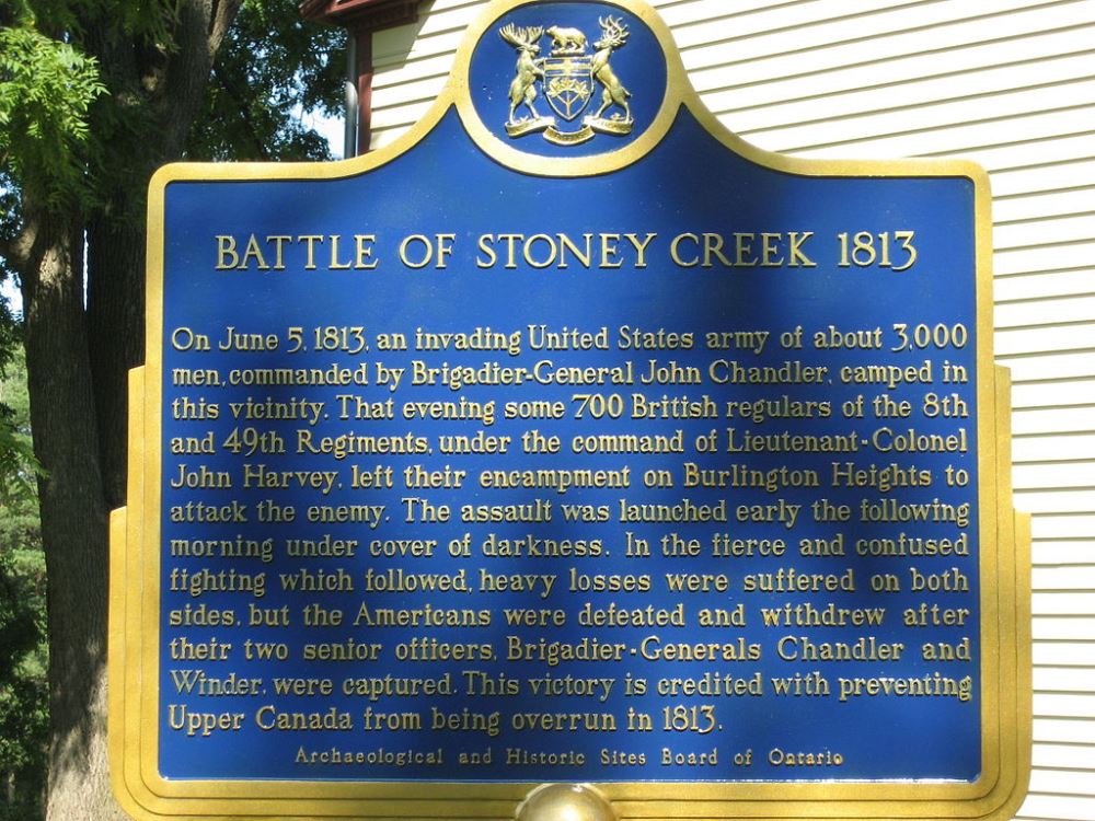 Battlefield Marker Battle of Stoney Creek #1