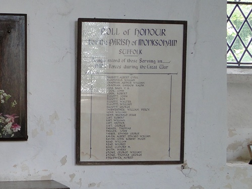 Oorlogsmonument Monk Soham Church #2