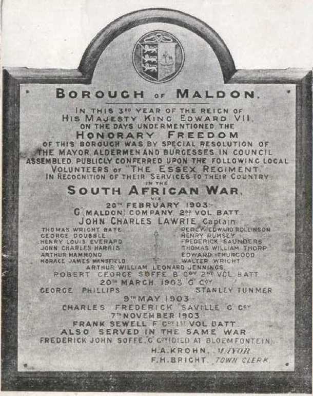 Boer War Memorial Maldon #1