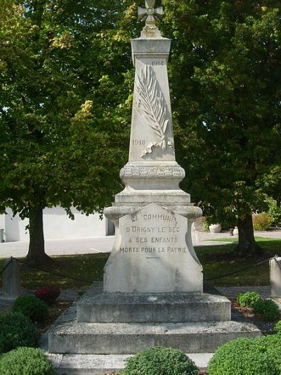 Oorlogsmonument Origny-le-Sec #1