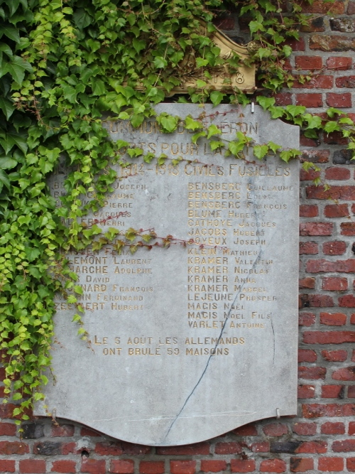 Commemorative Plates War Victims Fléron #2